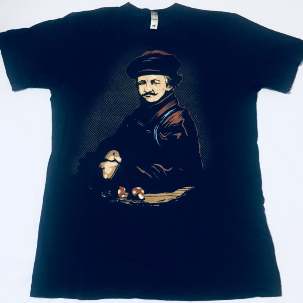 Hipster Mustache Graphic American Apparel Tee